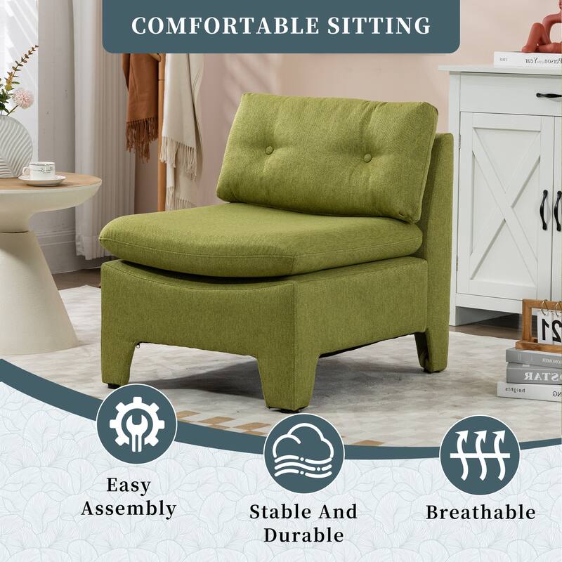 Cushioned deep seat, single lazy chair for Living room