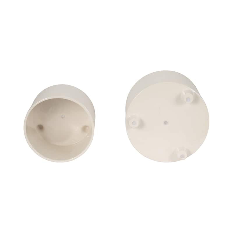 Sagebrook Home Porcelain Planters - Set of 2 Iridescent Ribbed Ivory Planters - 12" x 12" x 10"