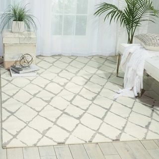 Nourison Twilight Contemporary Geometric Trellis Area Rug