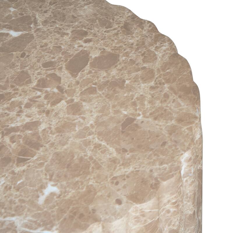 Outdoor Cleme Carved Side Table, Gold - 18.19