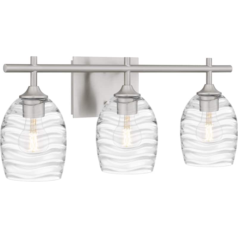 Lucy 3-Light Brushed Nickel Bath Light