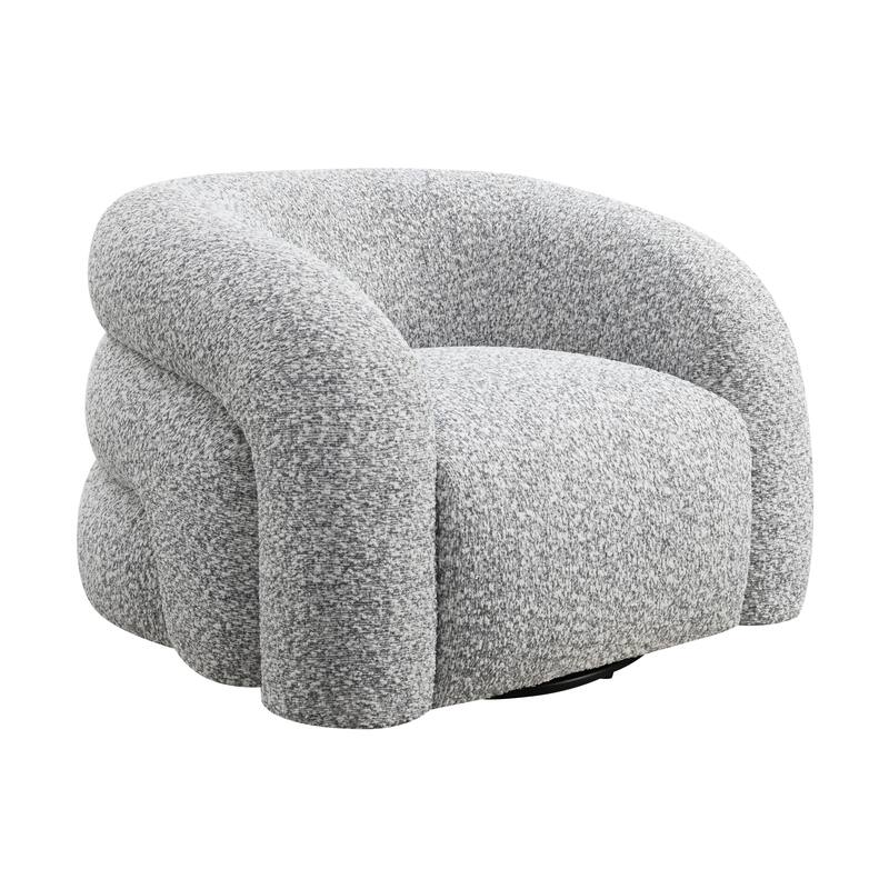 Furniture of America Korix Modern 37-inch Boucle Swivel Accent Chair