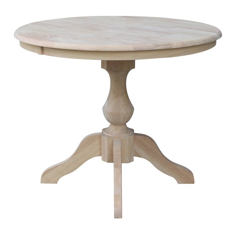 36" Round Top Pedestal Dining Table - Unfinished