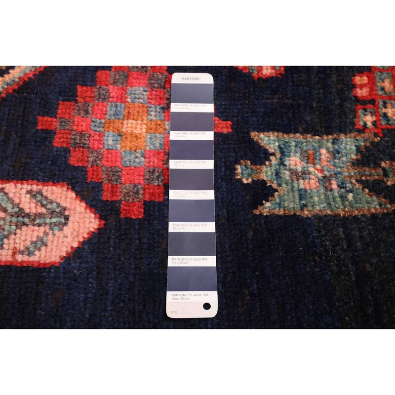 ECARPETGALLERY Hand-knotted Anadol Dark Navy, Red Wool Rug - 4'8 x 8'10