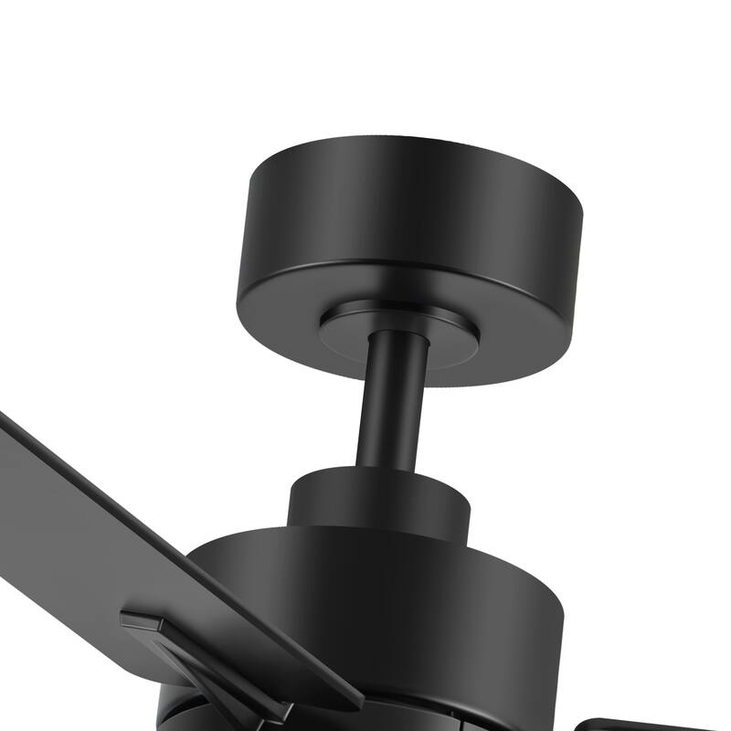 48-in LED Black Ceiling Fan with Light and Remote Control-3 Blade