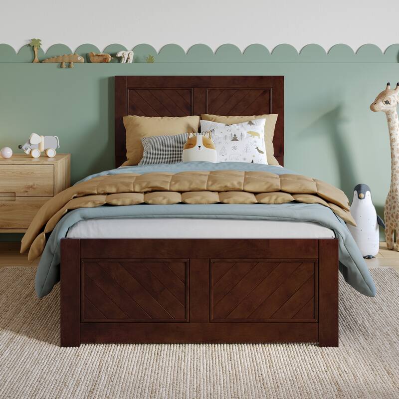 Berkshire Queen Low Profile Platform Bed with Matching Footboard