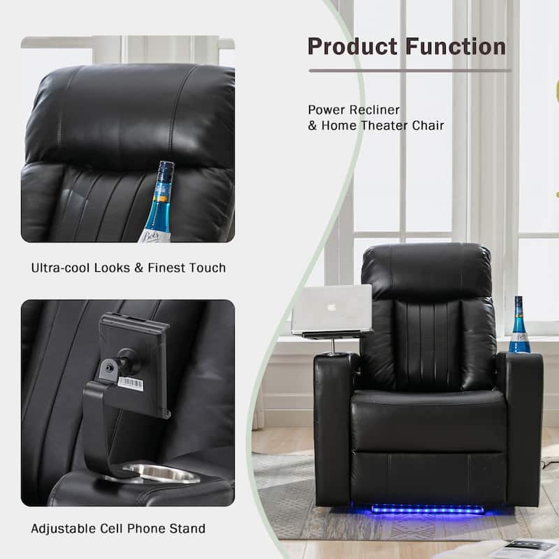 Power Motion Recliner with USB Charging Port