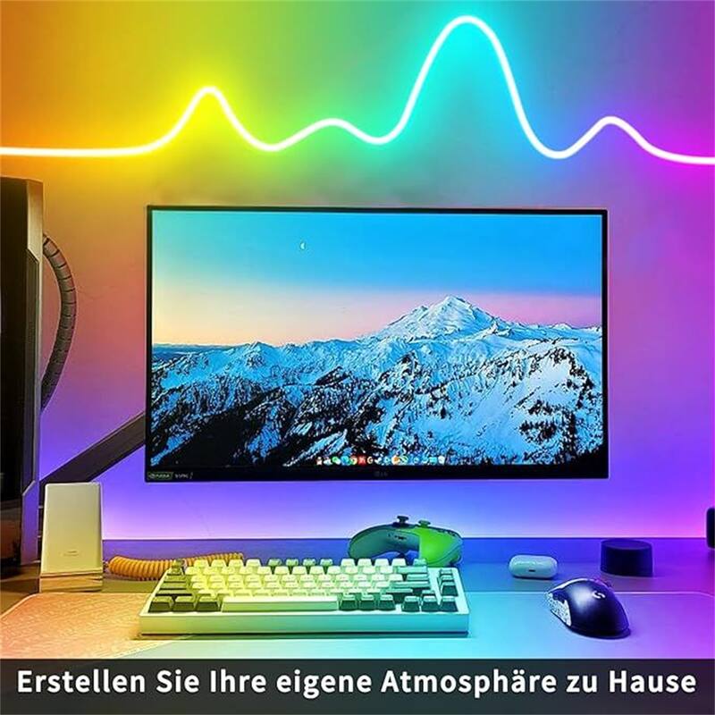 16.4Ft RGB Neon LED Strip Lights with App Control, Music Sync