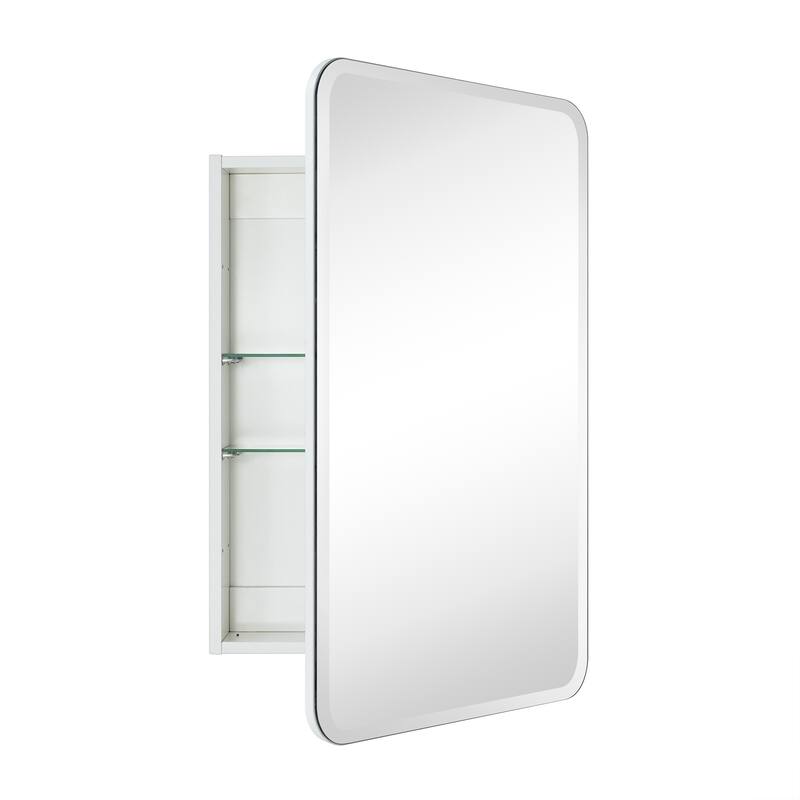 TEHOME Frameless Rectangle Recess & Surface Mount Cabinet with Mirror for Bathroom - 20x30