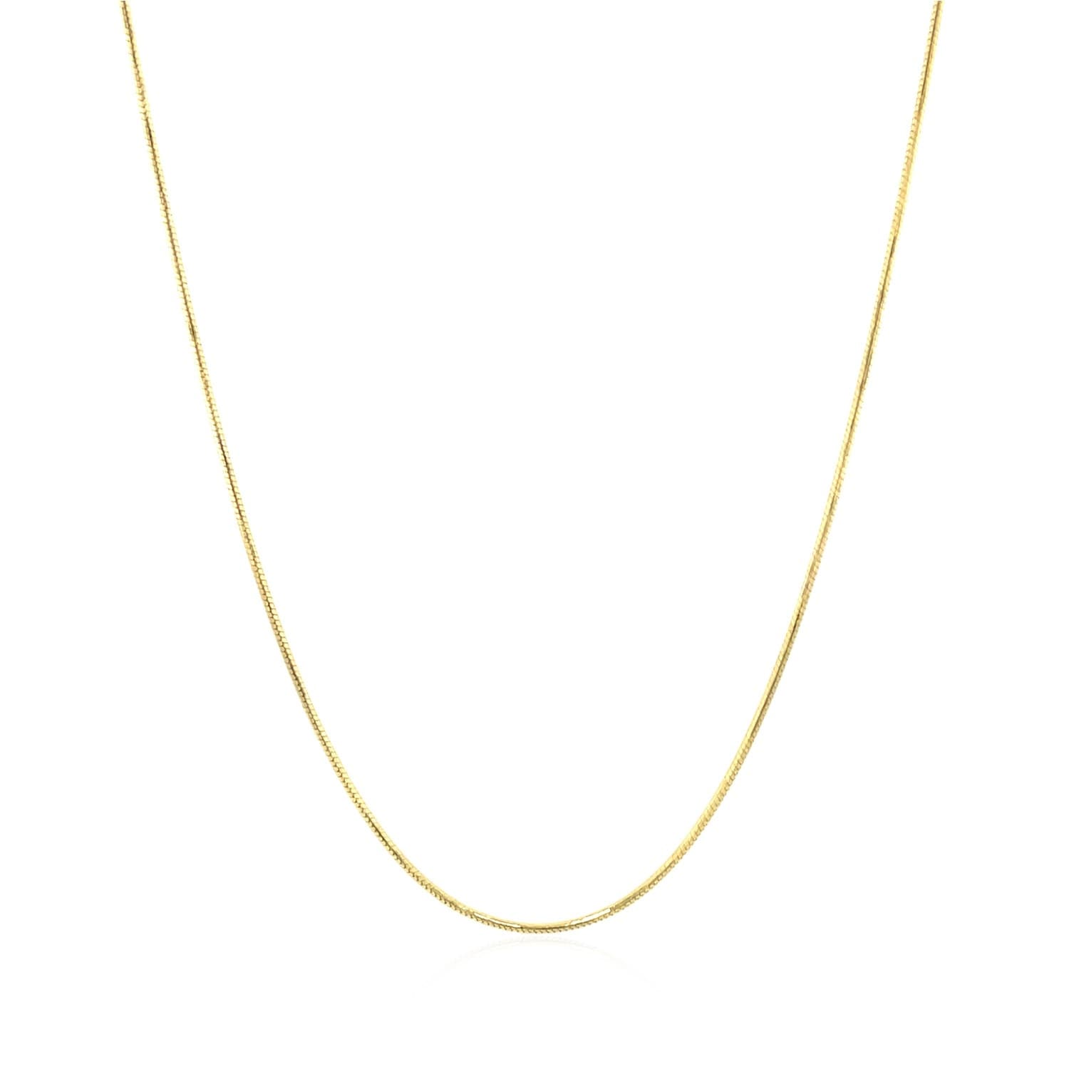 MayaMila 14k Yellow Gold Foxtail 1.0mm Chain - Overstock - 27381861