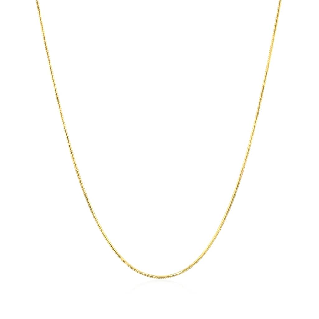 MayaMila 14k Yellow Gold Round Snake Chain 0.7mm