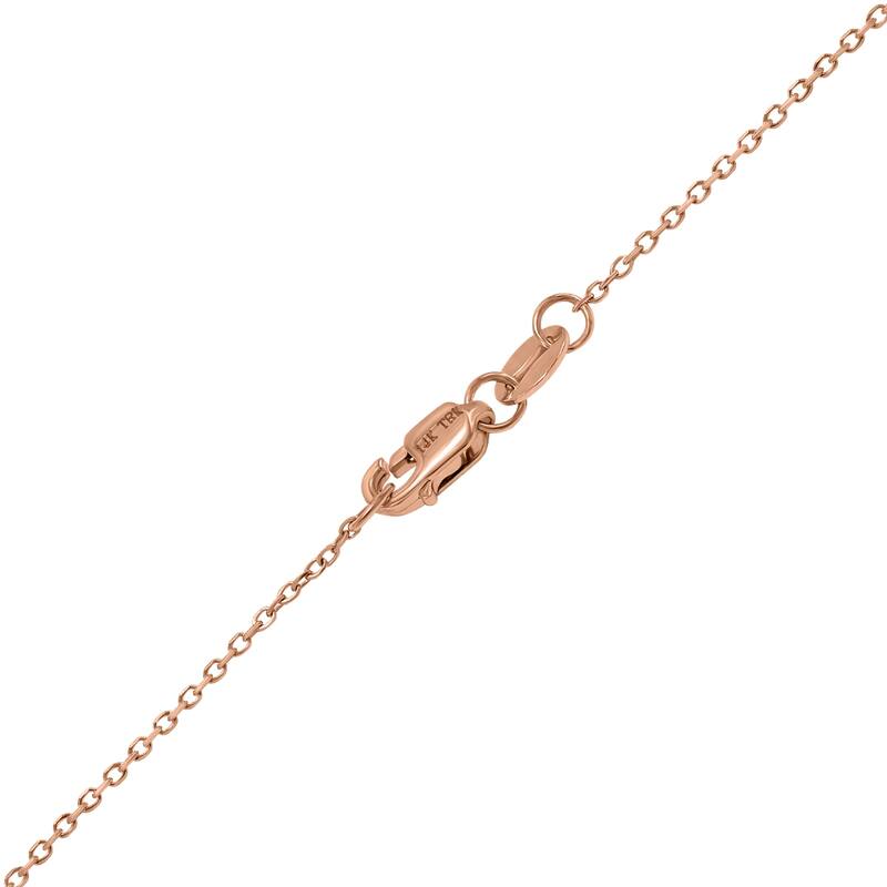 Marquee 1/4 Carat TW Bezel Set Diamond Station Necklace in 14K Rose Gold