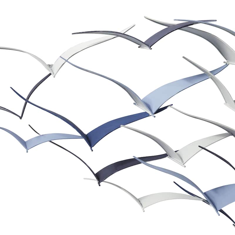 Metal Bird Sleek Flying Home Wall Decor - Gold, Black, Brown, Blue, Silver - Roche River Decor