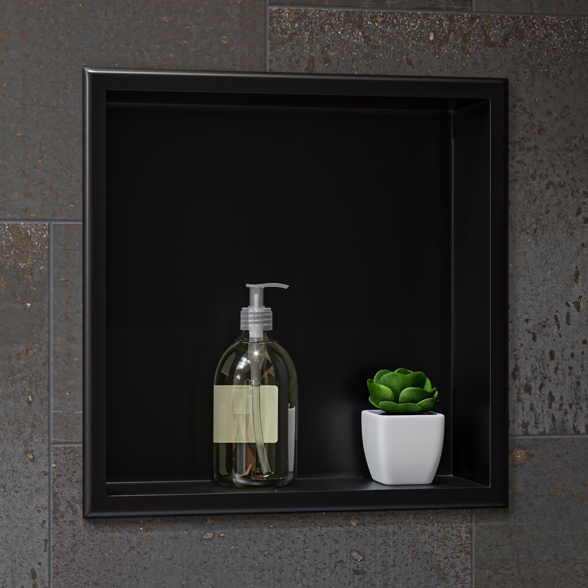 Matte Black Shower Shelf