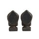 preview thumbnail 5 of 4, Black Metal Distressed Buddha Decorative Bookends (Set of 2)