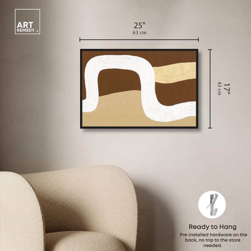 Minimal Wavy II Canvas by Art Remedy