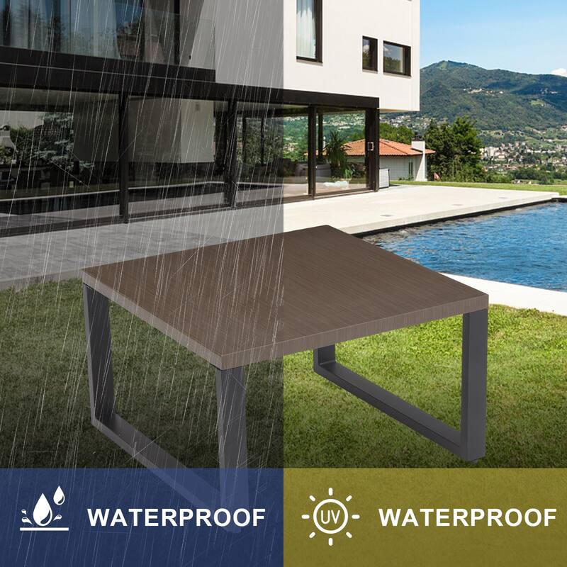 Gymojoy Modern Metal Outdoor Coffee Table/ Side Table