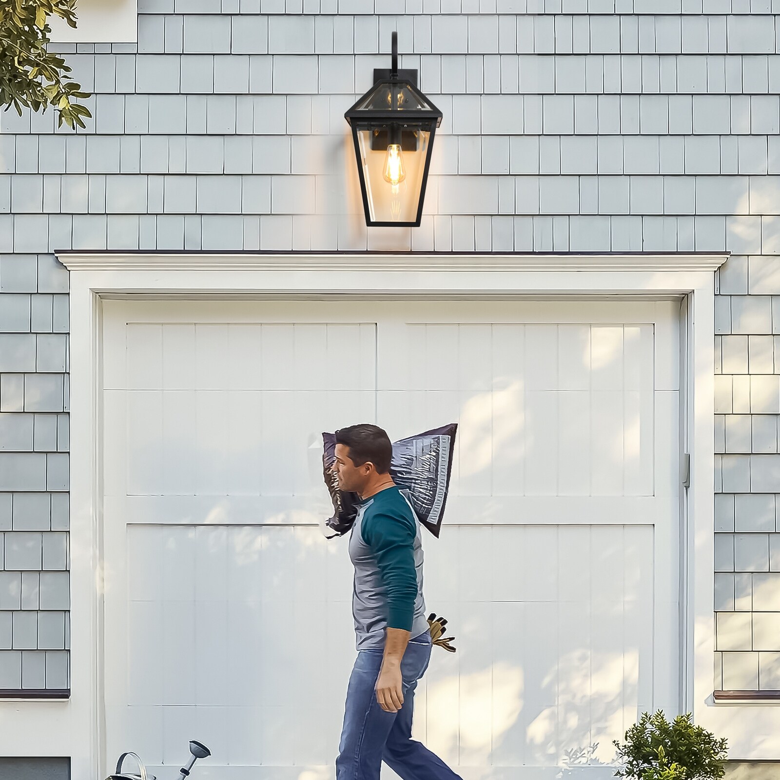 Outdoor lights above garage door sale