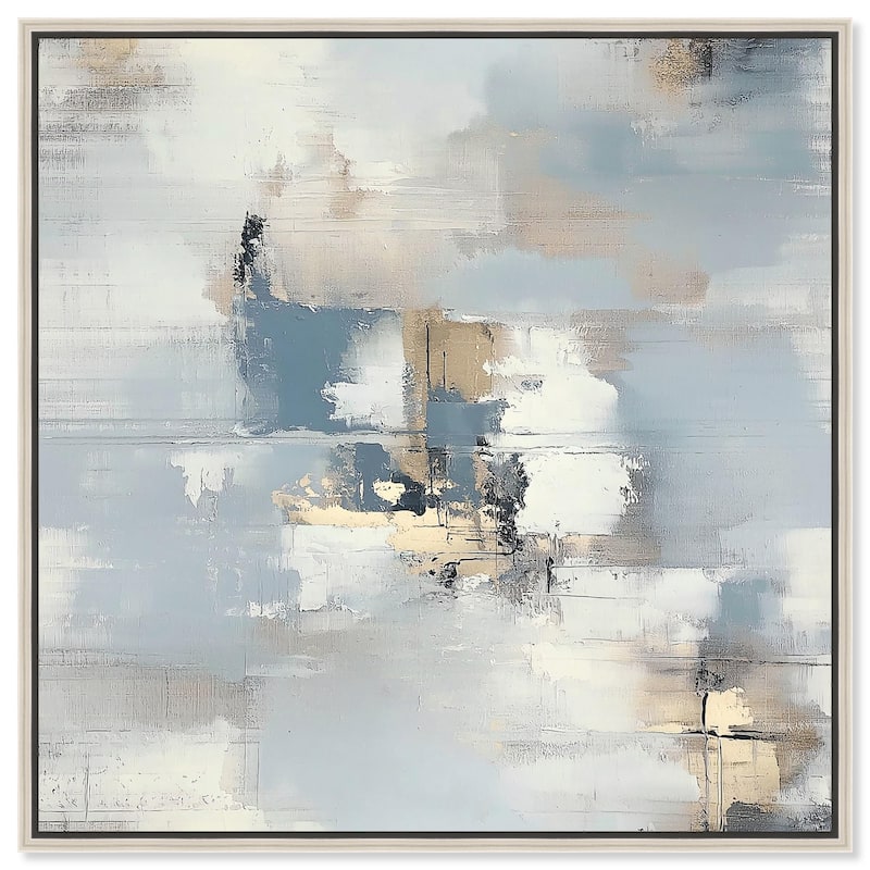 Morning Mist Over the Water Canvas by Art Remedy - Silver - 20" x 20"