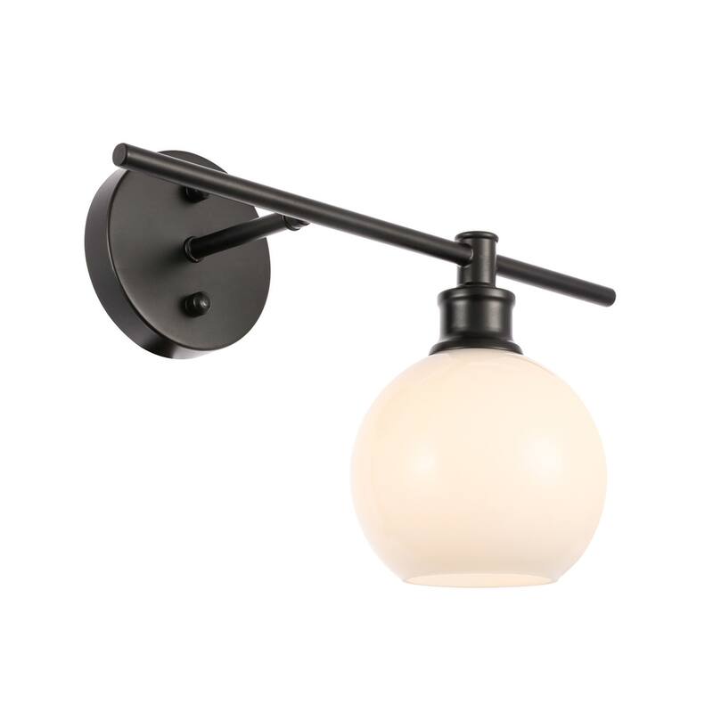 Collins 1-Light Glass Right Wall Sconce - 14.7/9.8