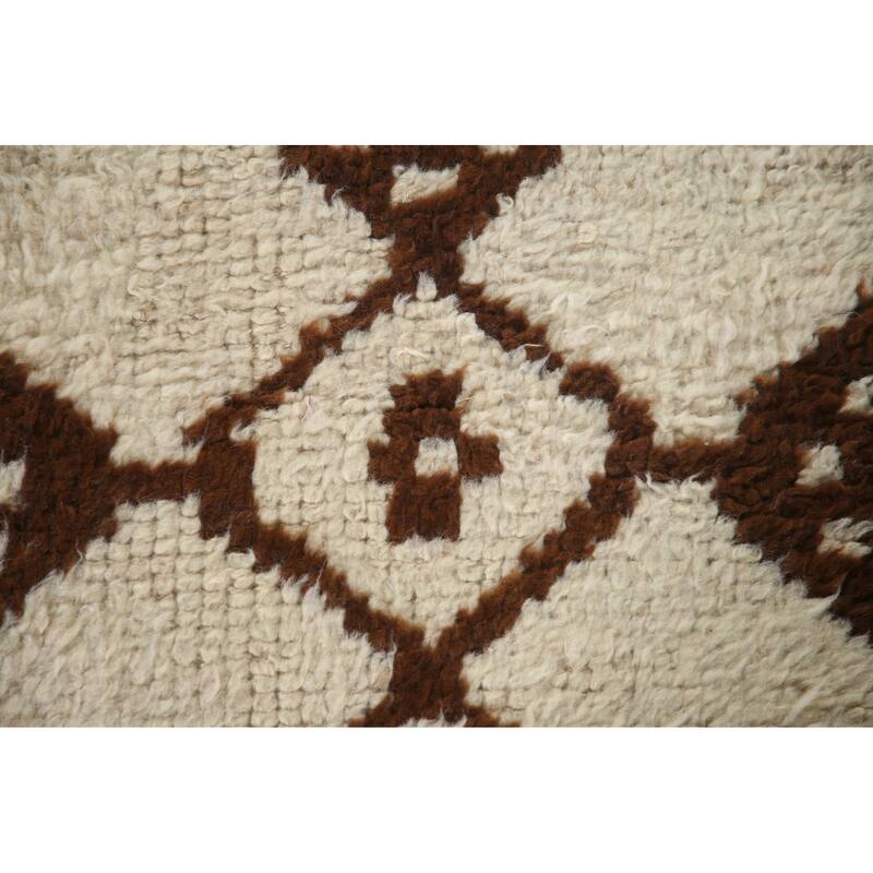 Anatolian Oriental Runner Rug Handmade Natural Dye / Beige Wool Carpet - 3'1"x 11'1"