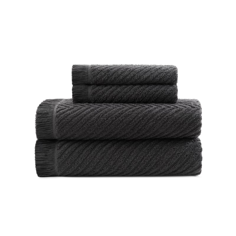 DKNY PURE Herringbone 4-piece Bath and Hand Towel Set