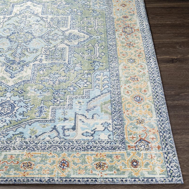 Livabliss Bodrum Updated Traditional Medallion Indoor / OutdoorArea Rug