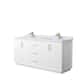 Option White, Bronze Trim, Carrara Marble Top