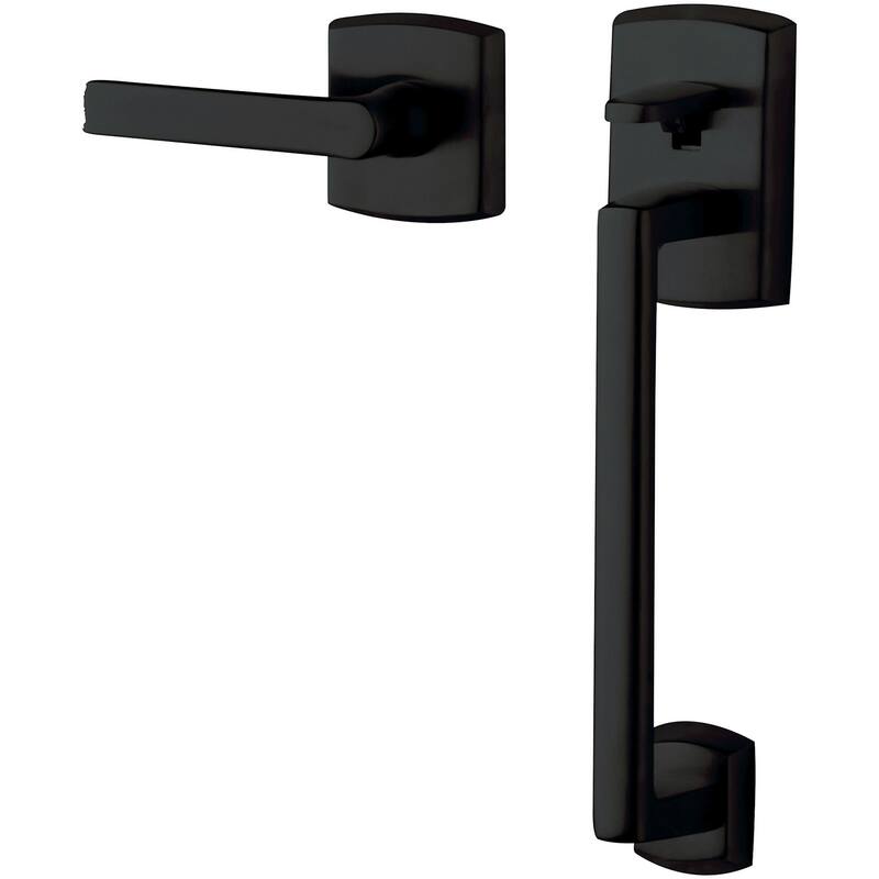 Baldwin Soho Sectional Entry Left Handed Handle Set Kit with Interior - Satin Black