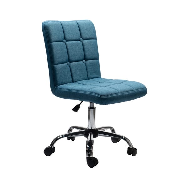 slide 2 of 27, Porthos Home Alice Tufted Fabric Office Chair with Metal Base Blue