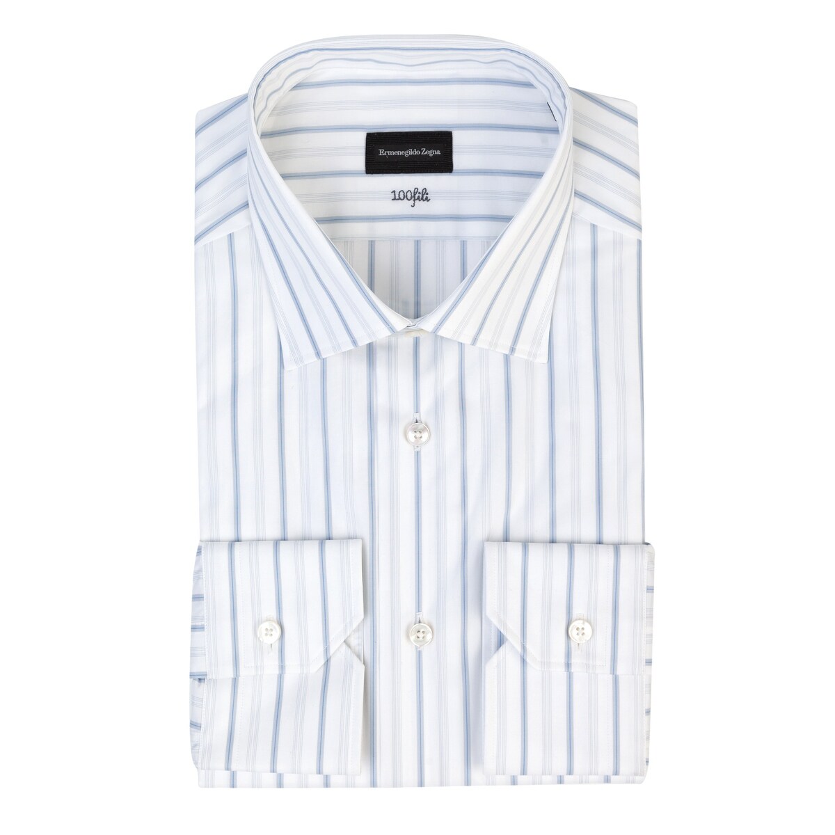 white pinstripe dress shirt