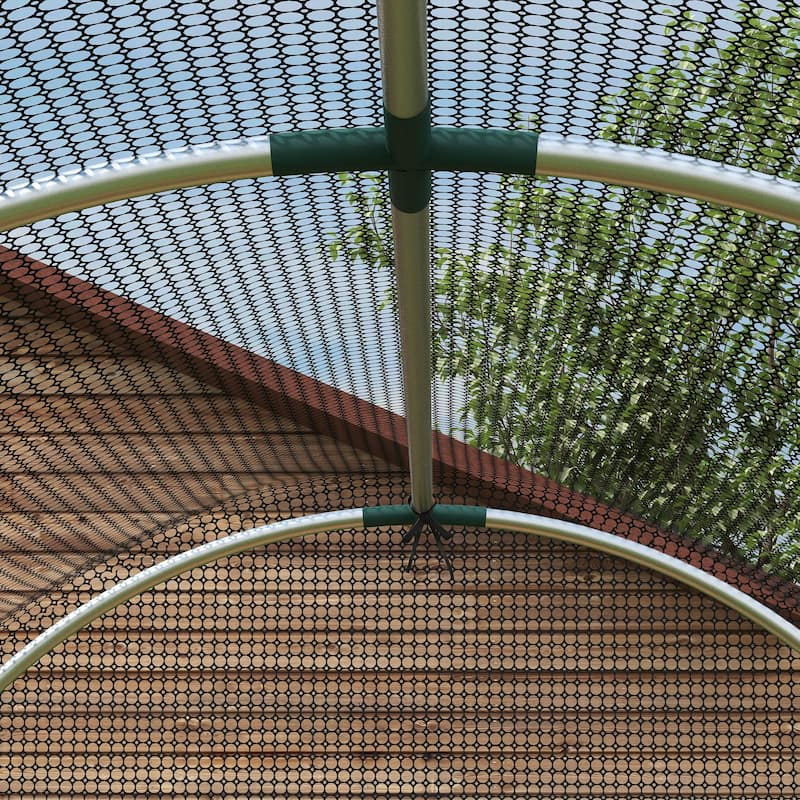 Outsunny 4' x 8' Crop Cage, Plant Protection Tent with Zippered Door and Galvanized Steel Frame, Fruit Cage Netting Cover