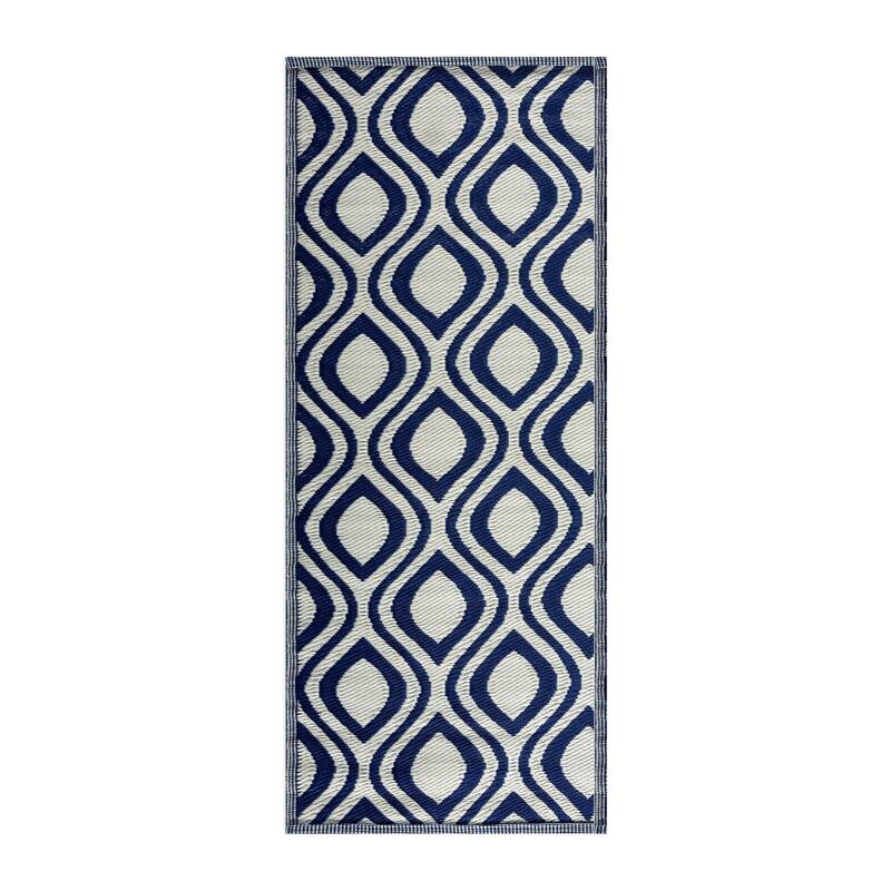 Playa Rug Outdoor Recycled Reversible Plastic Folded Mat/Rug Venice Collection Lightweight & Weather, Water and UV Resistant