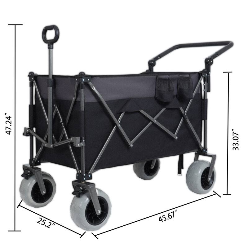 Multi-Functional Push-Pull Folding Wagon Cart