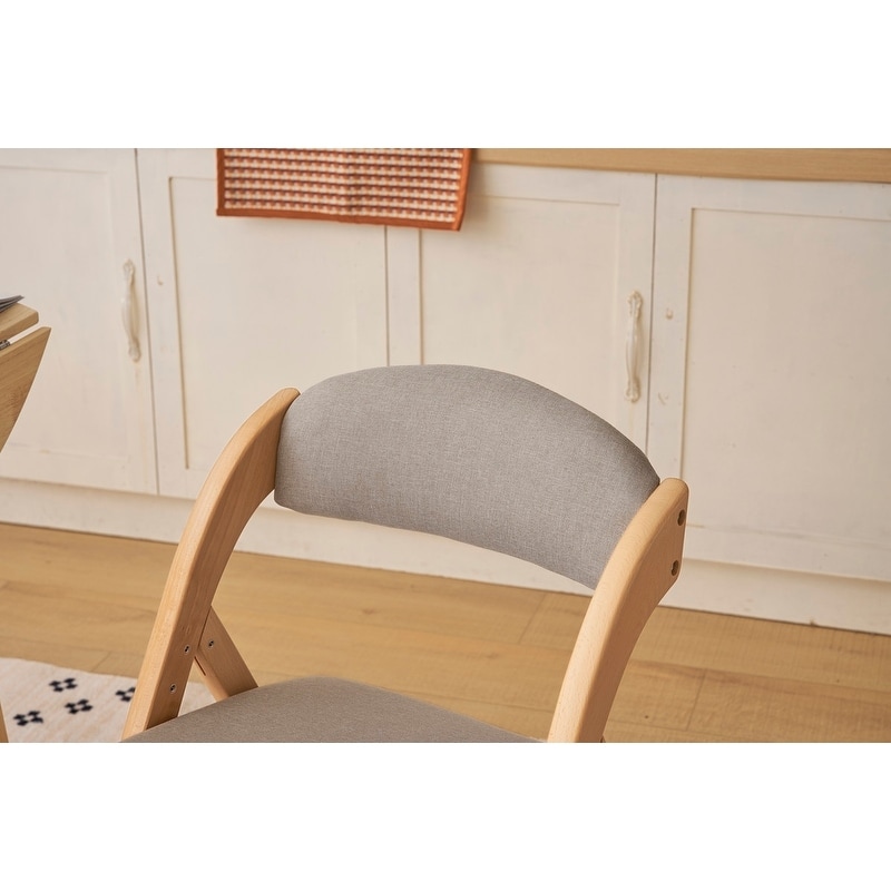 2 Pack Modern Folding Chairs with Padded Seat and Back, Wooden Dining Chairs Extra Chair for Living Room Office Wedding Party