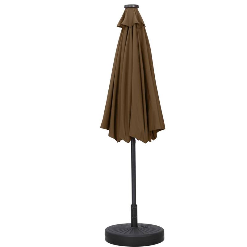 Ainfox 10ft Patio Umbrella with Lights Outdoor Solar Umbrella