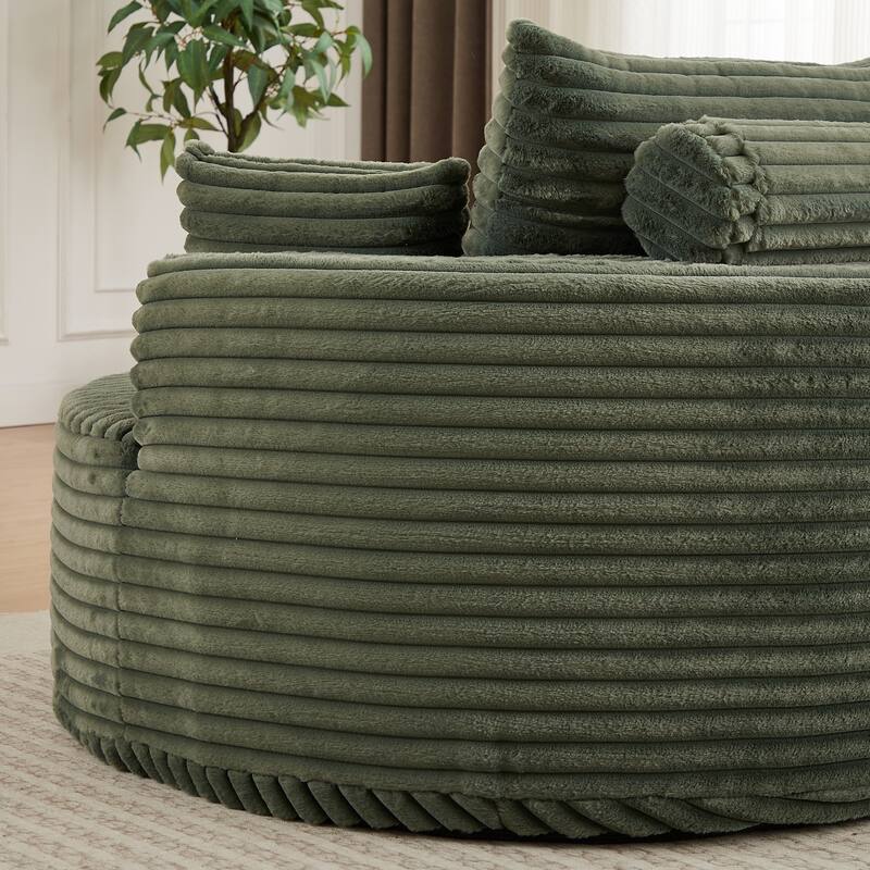 50"L Corduroy Sponge single sofa,No Assembly Required,Fluffy Modern Sleeper Chair