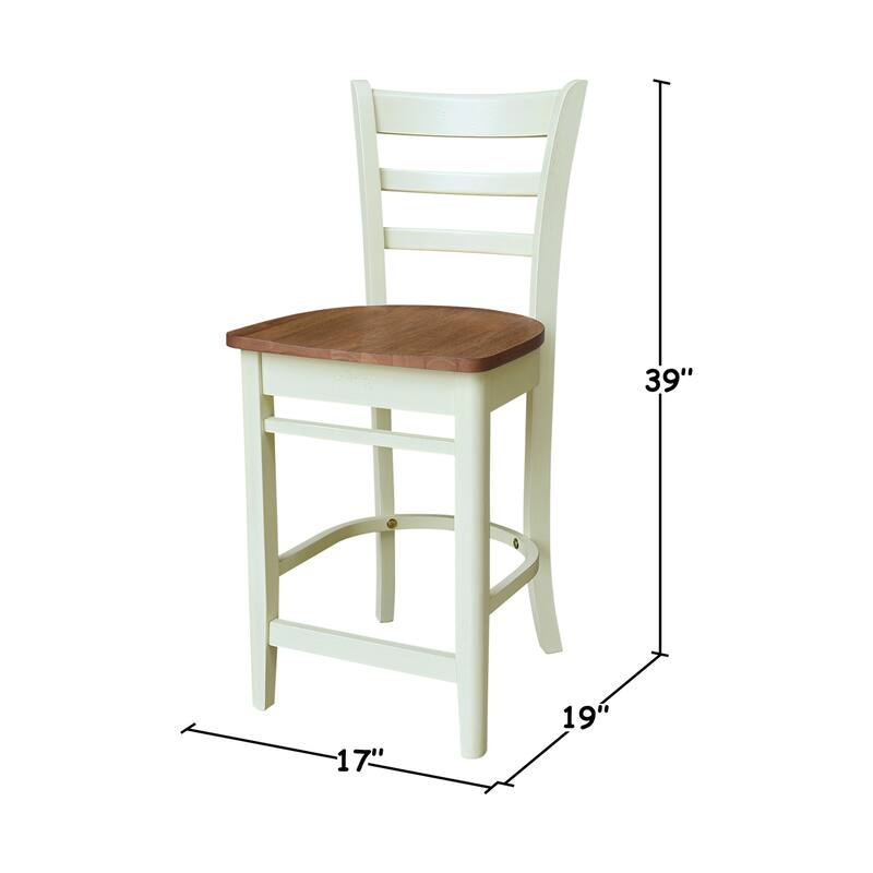 International Concepts Solid Wood Emily Dining Stool