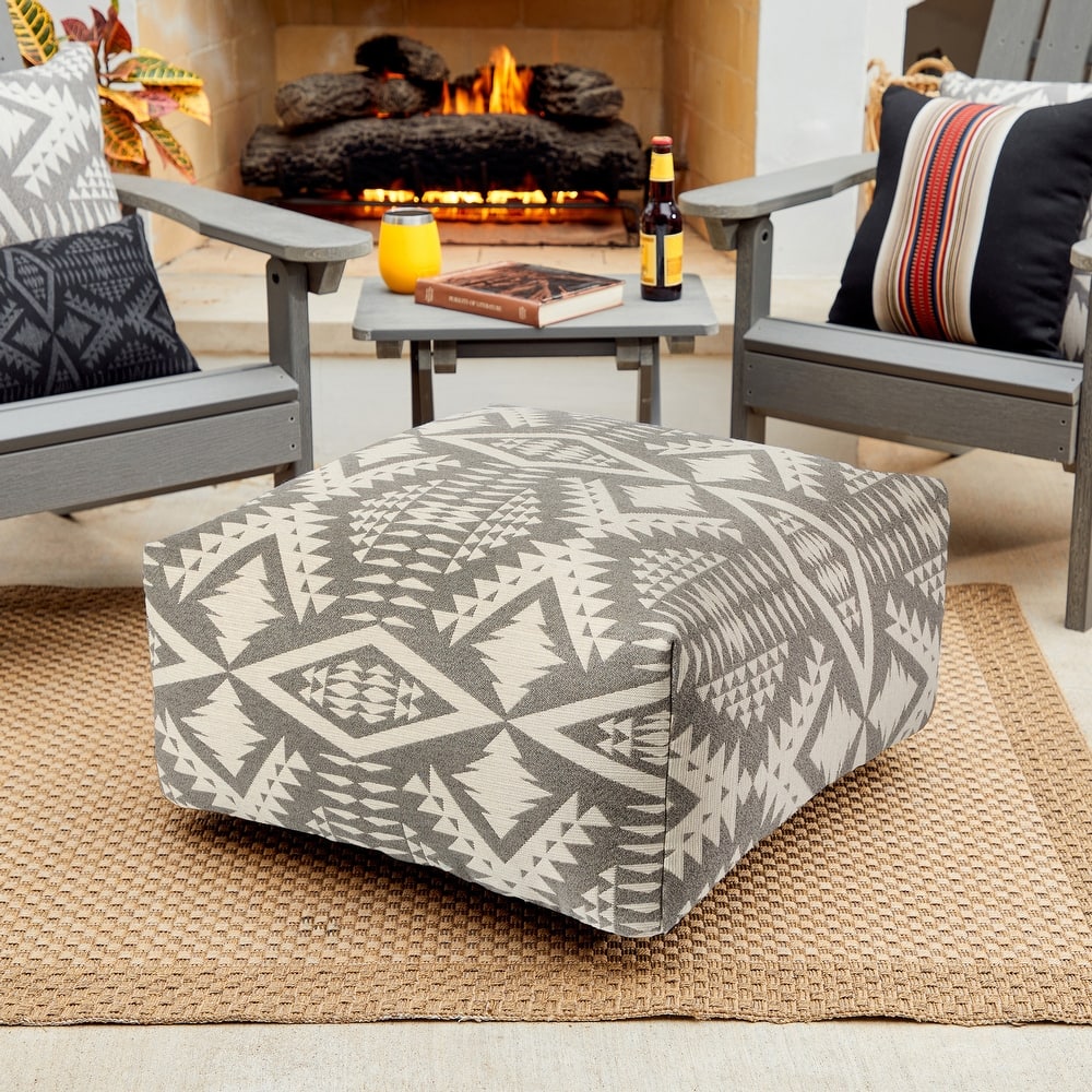 Sorra Home Sunbrella Pendleton Outdoor Bean Pouf