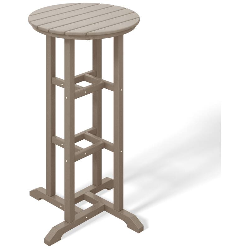 Polytrends Laguna Hdpe All Weather Outdoor Patio 24" Round Bar Bistro Table