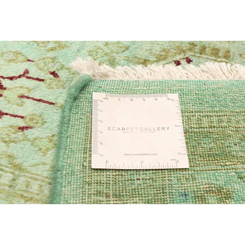 ECARPETGALLERY Hand-knotted Vibrance Green Wool Rug - 5'8 x 8'6