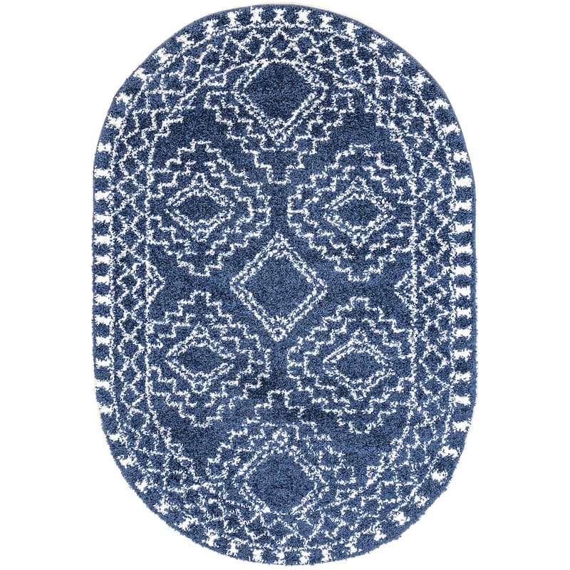 Nuloom Vasiliki Moroccan Shag Tasseled Area Rug