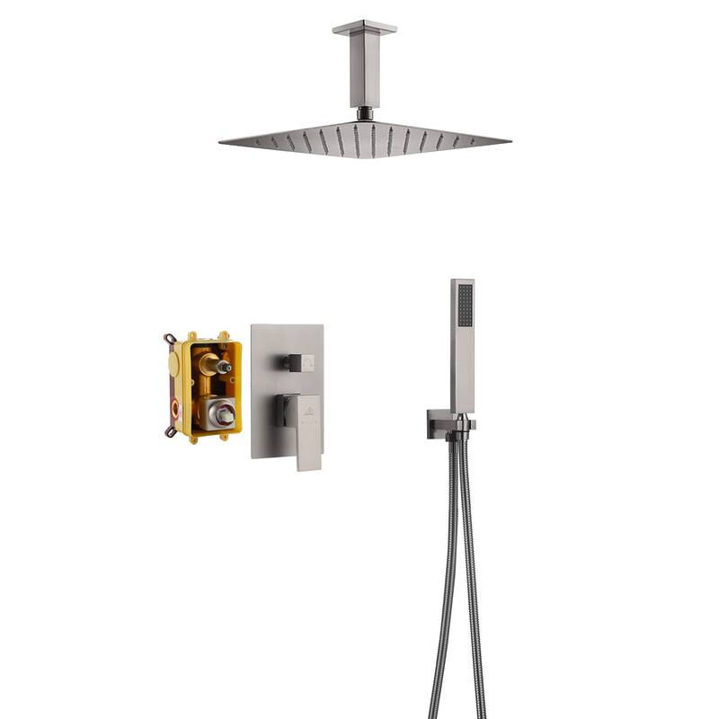 2 Function 10-inch Ceiling Mount Dual Shower Heads Shower System