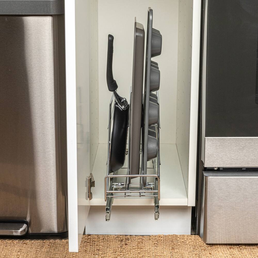 Household Essentials Chrome-Plated Steel Storage Organizer