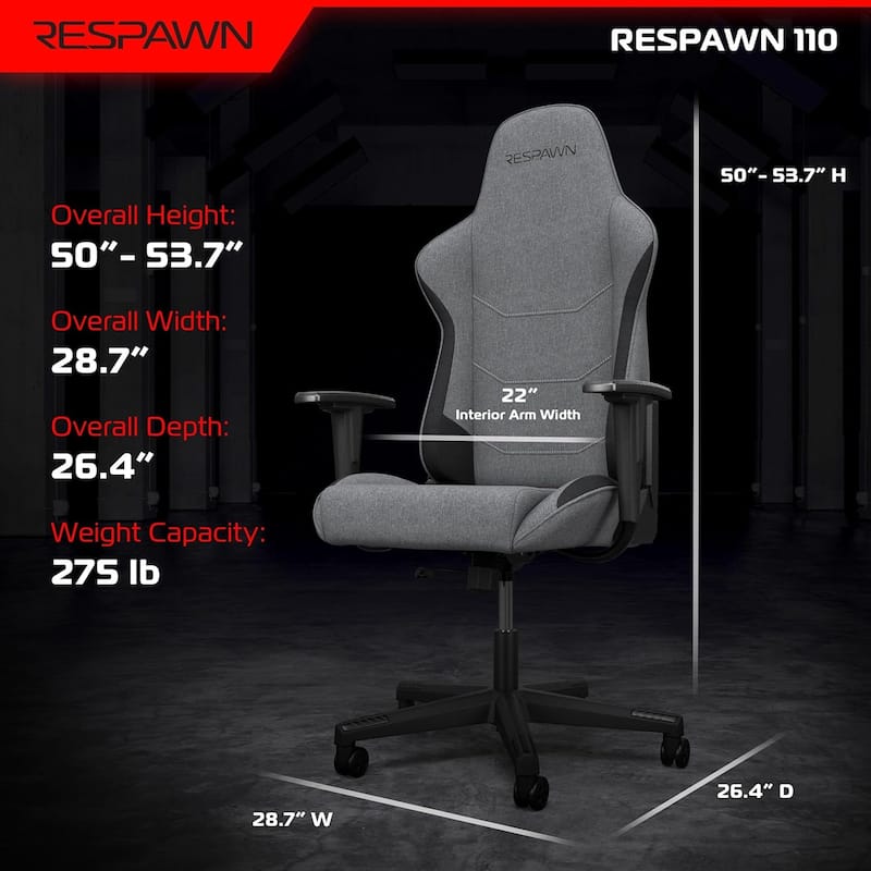 RESPAWN 110 Ergonomic Gaming Chair - Racing Style High Back PC Computer Desk Office Chair