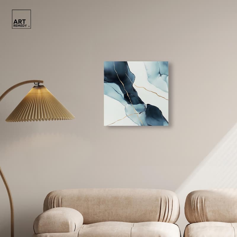 Cerulean Flow I Canvas by Art Remedy, Gallery Wrapped