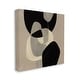 preview thumbnail 1 of 4, Stupell Industries Neutral Toned Shapes Abstract Layers Brown Black Canvas Wall Art 24 x 24