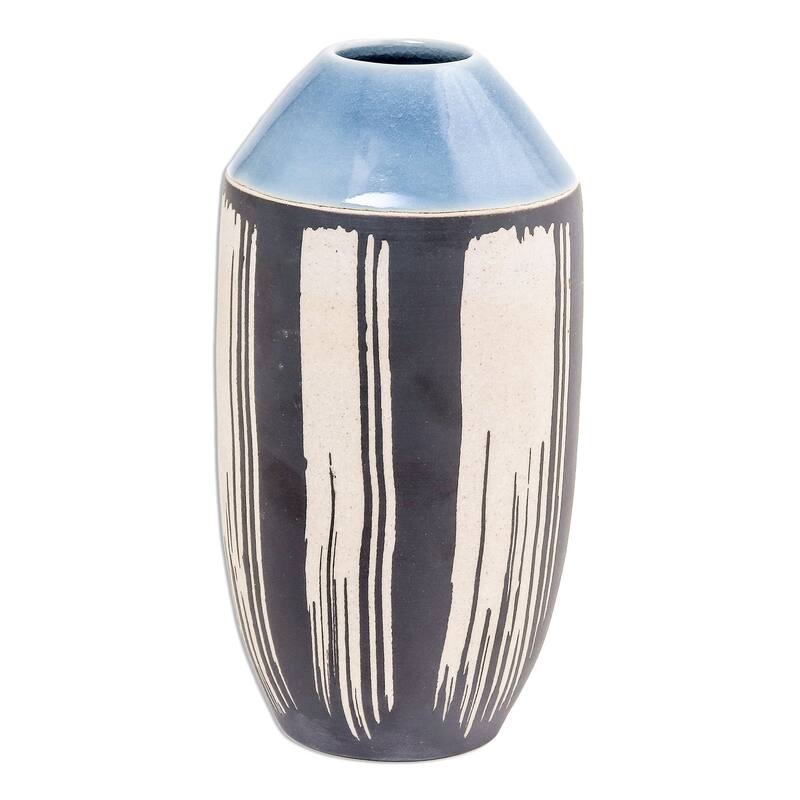 Novica Handmade Modern Garden Celadon Ceramic Vase