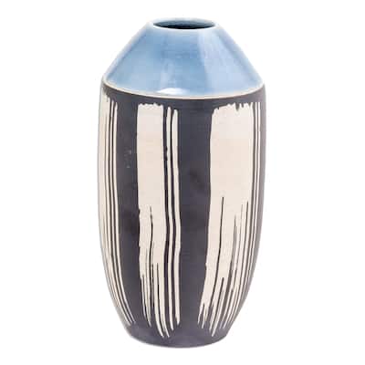 Novica Handmade Modern Garden Celadon Ceramic Vase