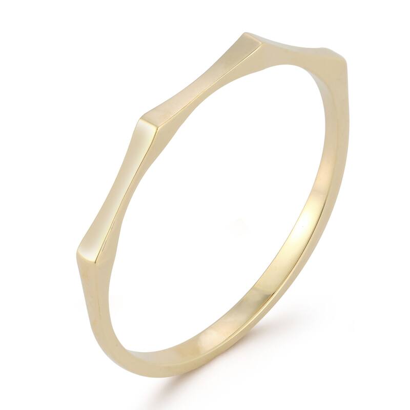 Soleil 14K Gold Thin Band Ring